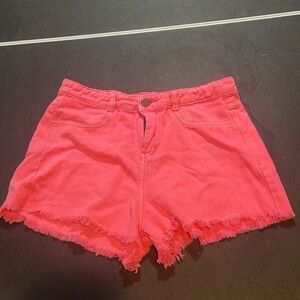 ♥️Neon Pink Denim Shorts Size M
